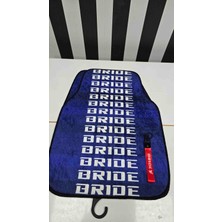 Şimika Bride Desen Kaymaz Taban Dekoratif Oto Halı Paspas Üniversal Yıkanabilir Her Araca Uyumlu(Kancalı Kumaş Anahtarlık Hediyeli)