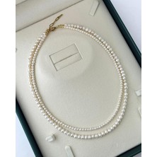 Eyla Collection Gerçek Tatlı Su Incisi 2 Li Kolye