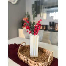 Modern Dikey Çizgili Dekoratif Vazo