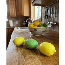 Raw Home Limon & Lime Kokulu Dekoratif Mum Seti – %100 Soya Wax El Yapımı Meyve Tasarımlı Mutfak Mum