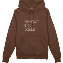The Lucid Lab Protect The Dolls Oversize Hoodie - Kahverengi