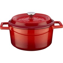 Hype Store Metal Döküm Yuvarlak Tencere, 20 Cm, Turuncu