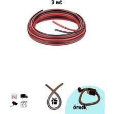GMS Ara Kablo 3 Metre (Led Çakar Uzatma Kablosu) 0.75 mm (+Buji Kablo Kılıfı)