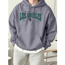 California Est 1989 Baskı Moda Kapüşonlu Üst Unisex Sonbahar Polar Giysiler Gevşek Cepli Tişö