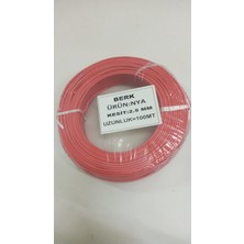 İNWATT 2.5 mm Kırmızı Nya Kablo 100 Metre  Tam Kesit Tesisat Kablosu