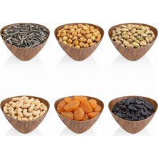 Evelin Üçgen Kase 6 'li Maun