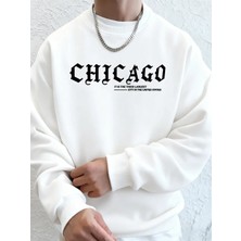 Art City Chicago Sloganı Baskılar Erkekler Kapüşonlular Sonbahar Polar Sıcak Tişörtü Rahat Ge