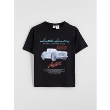 Lc Waikiki Yeni Sezon Bisiklet Yaka British Motor Heritage Baskılı Erkek Çocuk Tişört