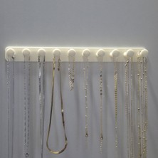 MisterionStudio Takı Kanca Rayı Organizer Askılık 10 Bölmeli Askılık