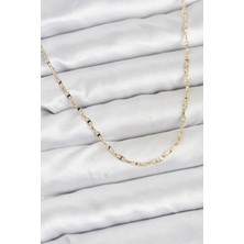 Clariss cm 14K Gold Renk Pirinç Gemi Zinciri Model Kadın Kolye