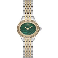 Ferro Gümüş ve Sarı Çelik Kordon Kadın Kol Saati FL21753AWT-D6 3ATM Su Geçirmez 2 Yıl Garantili