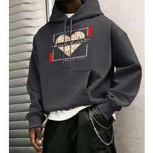 Serbest Ruh Nazik Kalp Cesur Ruh Baskılı Kapüşonlular Erkek Polar Rahat Hoody Günlük Hip Hop