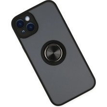 Olinea Newface Iphone 14 Kılıf Montreal Yüzüklü Silikon Kapak - Siyah