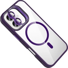 Olinea Iphone 16 Remim Lensli Magsafe Standlı Kapak - Derin Mor