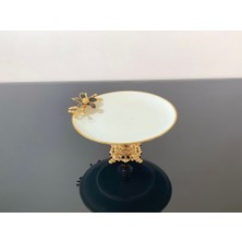 Atabey Home Ayaklı Sunumluk Siyah Çiçek 24 cm