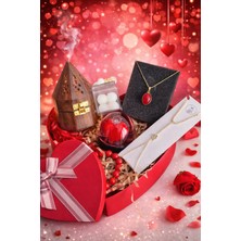 Çok Biz Aşkın Ritüeli SEVGİLİYE,DOĞUM GÜNÜ,ANNELER GÜNÜ ,EVLİLİK YIL DÖNÜMÜ,ARKADAŞA,KADIN HEDİYE KUTUSU;:TÜTSÜ,TÜTSÜLÜK,KIRMIZI TAŞ KOLYE,ŞAHMARAN.MUM.BİLEKLİK