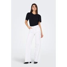 Only Kadın Yüksek Bel Wide Leg Crop Jean Pantolon - Madison Blush
