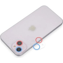 Magicool Iphone 13 Mini Renkli Kamera Lens Koruma Cam - Pembe-Mavi