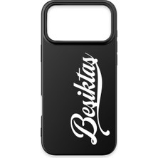 iPhone 17 Pro Uyumlu Beşiktaş El Yazılı Siyah Silikon Lisanslı Telefon Kılıfı