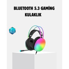 Shoplet Buğz Kablosuz Gaming Kulaklık Rgb Aydınlatmalı Bluetooth 5.3 Uzun Pil Ömürlü