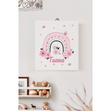 Lilabio Isme Özel Çocuk Odası Kanvas Tablo Gökkuşağı (17X21 Cm)