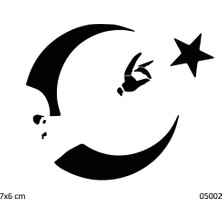 Airbrush Tattoo Bayrak ve Ülkü Yapışkanlı Stencil Süsleme ve Boyama Kalıbı