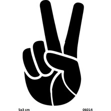 Airbrush Tattoo Zafer Işareti Yapışkanlı Stencil Süsleme ve Boyama Kalıbı