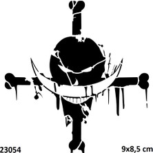 Airbrush Tattoo Kemikli Kuru Kafa Yapışkanlı Stencil Süsleme ve Boyama Kalıbı Stencil Kalıp