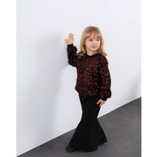 Miniko Kids Kız Çocuk Bayramlık Hırkalı Pullu Badili Ispanyol Taytlı Takım