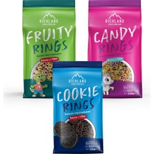 Richland Rings Ailesi Deneme Seti 150 gr x 3 Adet ( Candy Rings, Fruity Rings, Cookie Rings)