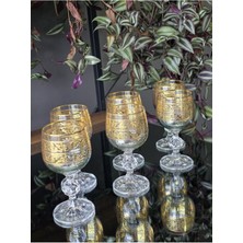 Konyax 150 cc Kahve Yanı Su Bardağı 6 Parça Lüsterli Yeşil Alda