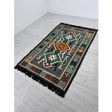 Bakırözü Home Pamuk Polyester Karışımlı Modern Otantik Kilim - Anadolu Gri Modeli Yıkanabilir Kilim