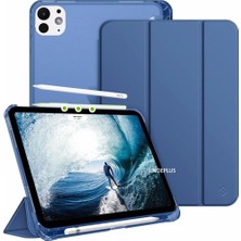 Hype Store iPad Pro 11 3./4. Nesil M2 ile Uyumlu Kılıf Flip Cover Kalem Bölmeli Pc Case 2020-2022 Lacivert