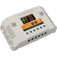 Powermaster PM-60A 12V-24V-36V-48V 60A 4 Usb'li Dijital Otomatik Solar Şarj Regülatörü