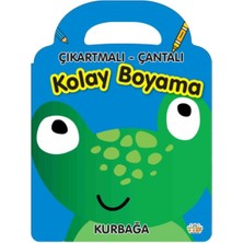 0-6 Yaş Yayınları Kurbağa - Çıkartmalı-Çantalı Kolay Boyama