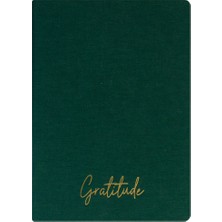 Kum Yayınevi Gratitude Defter - Keten Sert Kapak - Kareli 192 Sayfa – 15X21,3CM - Yeşil