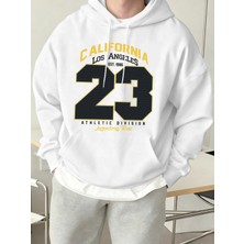California Athletic Division Number 23 Baskılı Hoody Erkek Sokak Stili Yumuşak Sweatshirtler