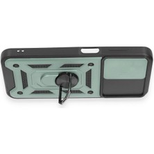 Nuveden Ieg™  Samsung Galaxy M14 5g Kılıf Pars Lens Yüzüklü Silikon - Yeşil NVDN-CEPAKS34