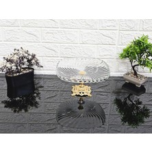 Atabey Home Kesme Dekorlu Kare Sunum Tabağı Döküm Ayaklı 24 cm & Servis Tabağı & Kurabiyelik