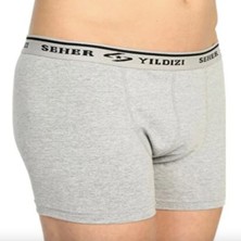 Belirtilmemiş Seher Yıldızı Elastan Boxer 0060 Erkek Iç Giyim Esnek Rahat Boxer (6’lı Paket)