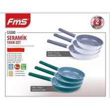 Fms Seramik 3 Parça Tava Seti Yeşil - 20-24-28 cm - S3000YSL