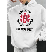 Duygusal Destek Eşinizi Sarmayın Baskılı Erkek Kapüşonlu Üstleri Hip Hop Modası Kapüşonlu Son