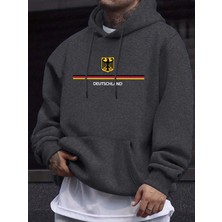 Deutschland Mektup Yaratıcı Baskı Unisex Spor Giysileri Sıcak Polar Kazak Sonbahar Spor Giysi