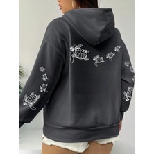 Yaratıcı Kaplumbağa Yüzme Baskılar Kadın Giyim Hoodie Sıcak Spor Üstleri Tüm Maç Rahat Spor Y