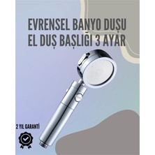 Shoplet Buğz Paslanmaz Çelik Çok Fonksiyonlu El Duş Başlığı – 3 Modlu Püskürtme Seçeneği