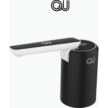 QU 950P Siyah Şarjlı Katlanabilir Damacana Pompası Plastik Materyal ile Hızlı ve Kolay Pompalama