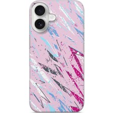 Lelia iPhone 16 Uyumlu Baskılı Şeffaf Telefon Kılıfı | Koleksiyon: Colorwave Flux