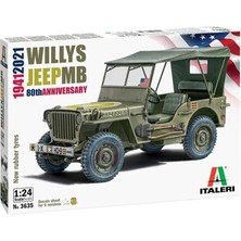 Italeri 3635S 1/24 Ölçek, Jeep Willys Mb, Plastik Model Kiti