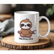 BB Design Namaste Tasarımlı Beyaz Seramik Baskılı Kupa Bardak 330 ml
