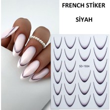 Gala Smart  Stıcker Naıl Art No:french Siyah